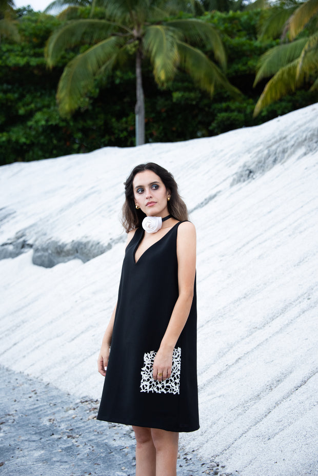 Belle Black Midi Dress