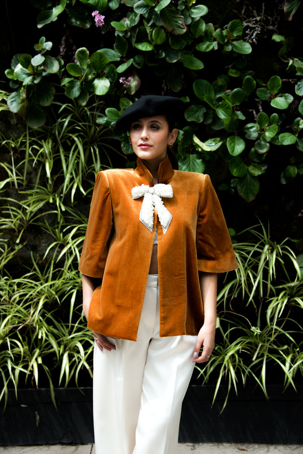 Paloma Gold Velvet Jacket