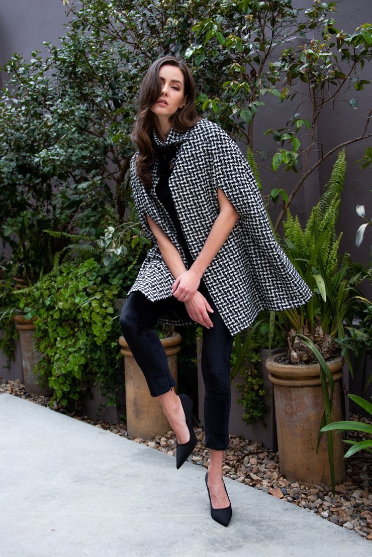 Angelica Cape with Velvet Bow Tie (Sold Out)