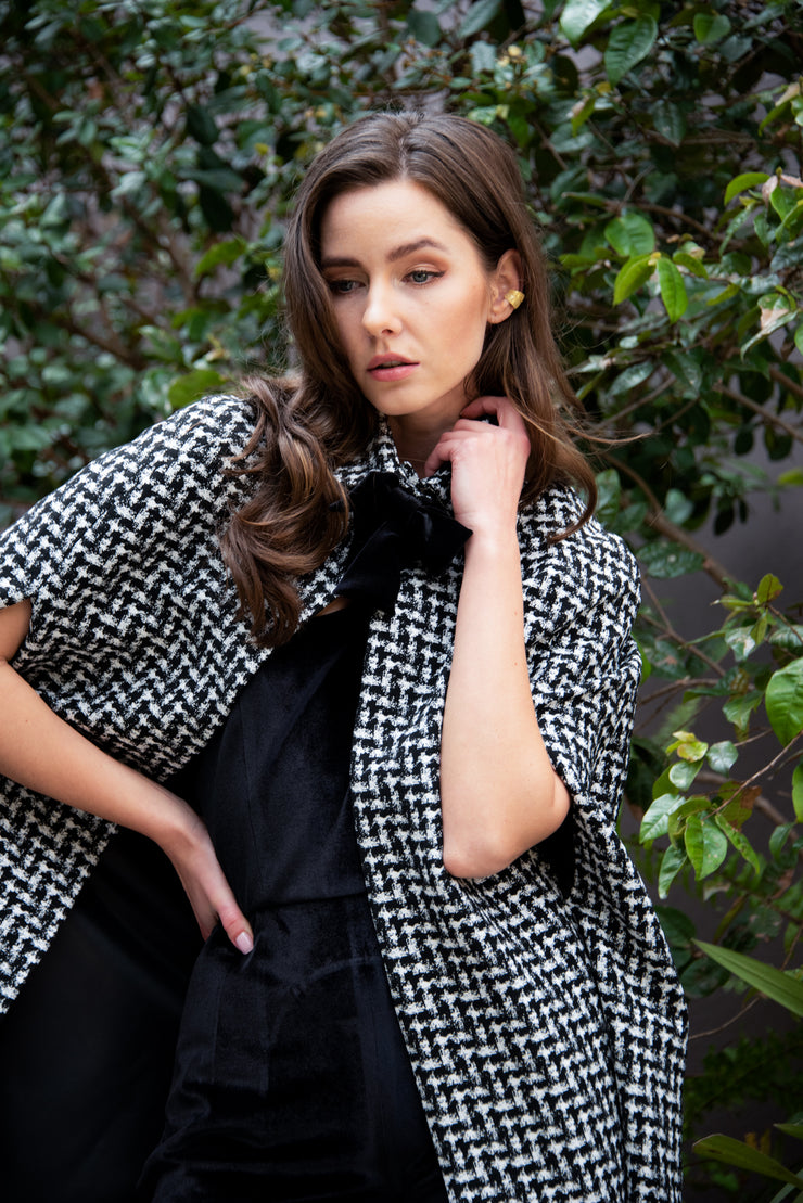 Angelica Cape with Velvet Bow Tie (Sold Out)
