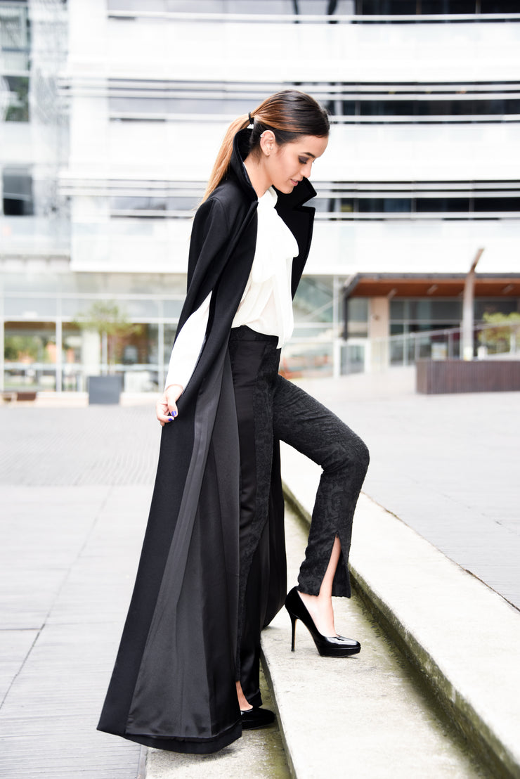 Laurent Black Alpaca Cape (Special Order)
